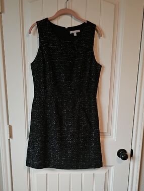 Banana Republic Black Tweed Sleeveless Mini Dress